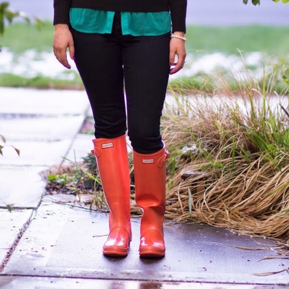 🍊Tall Gloss Hunter Boots 🍊